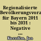 Regionalisierte Bevölkerungsvorausberechnung für Bayern 2011 bis 2031 : Negative Bilanz aus Geburten und Sterbefällen führt langfristig zu Bevölkerungsrückgang; regional unterschiedliche Entwicklungen; Alter der Bevölkerung in Bayern schreitet voran