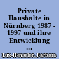 Private Haushalte in Nürnberg 1987 - 1997 und ihre Entwicklung bis 2015