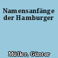 Namensanfänge der Hamburger