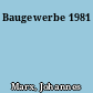 Baugewerbe 1981