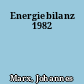 Energiebilanz 1982