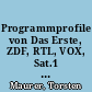 Programmprofile von Das Erste, ZDF, RTL, VOX, Sat.1 und ProSieben : Ergebnisse der ARD/ZDF-Programmanalyse 2021
