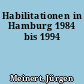 Habilitationen in Hamburg 1984 bis 1994