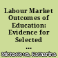 Labour Market Outcomes of Education: Evidence for Selected Non-OECD Countries