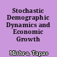Stochastic Demographic Dynamics and Economic Growth