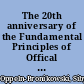 The 20th anniversary of the Fundamental Principles of Offical Statistics : Further promotion of worldwide compliance with professional, scientific and quality standards