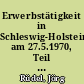 Erwerbstätigkeit in Schleswig-Holstein am 27.5.1970, Teil 2 : Erwerbstätige in wirtschaftssystematischer Gliederung