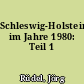 Schleswig-Holstein im Jahre 1980: Teil 1