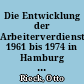 Die Entwicklung der Arbeiterverdienst 1961 bis 1974 in Hamburg : Ergebnisse der laufenden Verdiensterhebungen in Industrie und Handel