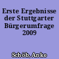 Erste Ergebnisse der Stuttgarter Bürgerumfrage 2009