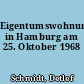 Eigentumswohnungen in Hamburg am 25. Oktober 1968