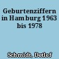 Geburtenziffern in Hamburg 1963 bis 1978
