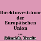 Direktinvestitionen der Europäischen Union mit Drittländern - Die Bestände Ende 1996