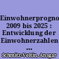 Einwohnerprognose 2009 bis 2025 : Entwicklung der Einwohnerzahlen in den Stuttgarter Stadtbezirken