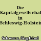 Die Kapitalgesellschaften in Schleswig-Holstein