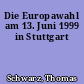 Die Europawahl am 13. Juni 1999 in Stuttgart