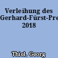 Verleihung des Gerhard-Fürst-Preises 2018