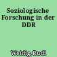 Soziologische Forschung in der DDR