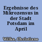 Ergebnisse des Mikrozensus in der Stadt Potsdam im April 2001