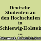 Deutsche Studenten an den Hochschulen in Schleswig-Holstein in einem zweiten Studium